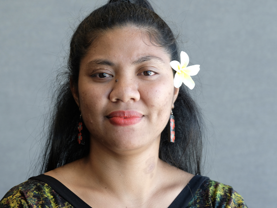 Maselina was just a girl when a tsunami hit Samoa in 2009. With no prior information about such natural disasters or even knowing what a tsunami was, she found the evacuation with her family to be a terrifying experience. She now works to ensure early warning systems reach people with all types of disabilities, so that those most at risk will be better prepared as the climate crisis intensifies in Samoa. Today Maselina leads advocacy campaigns with the Deaf Association of Samoa, engaging the Ministry of the Prime Minister and Cabinet, Samoa Meteorological Services and the National Disaster Management Office to ensure that the special needs of persons who are hearing impaired are prioritized in disaster preparedness and response.