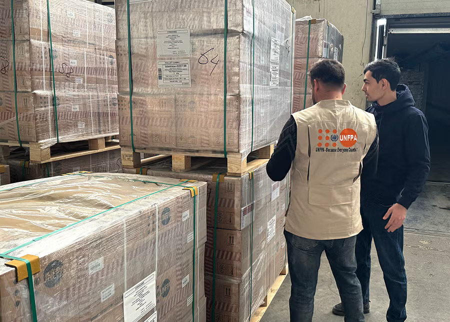 UNFPA utilizes the facility at the TCC to stockpile supplies for distribution in Afghanistan.