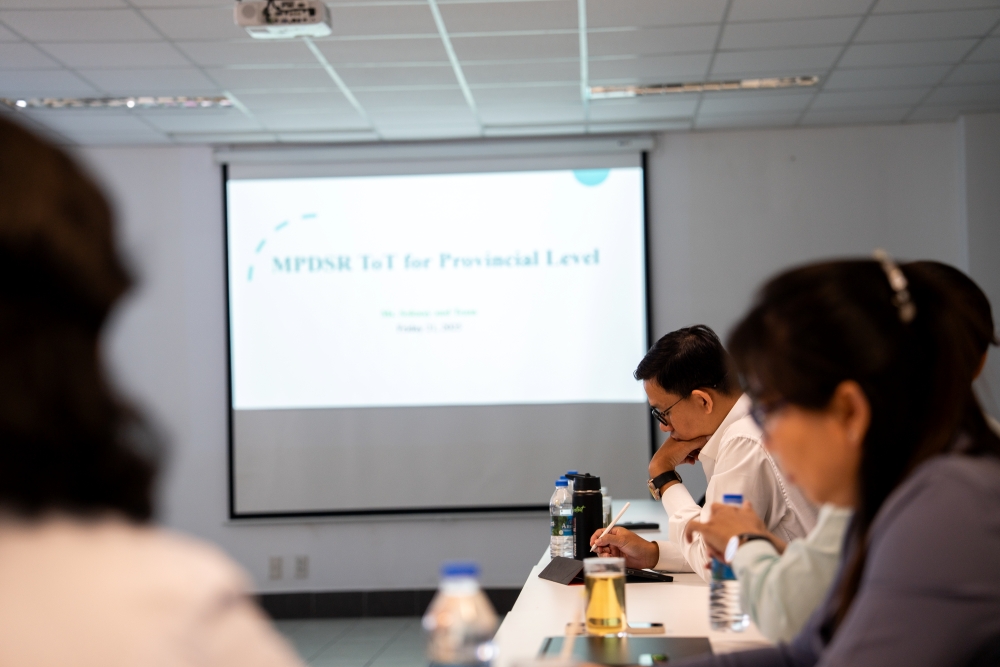 Health professionals at a training for provincial level