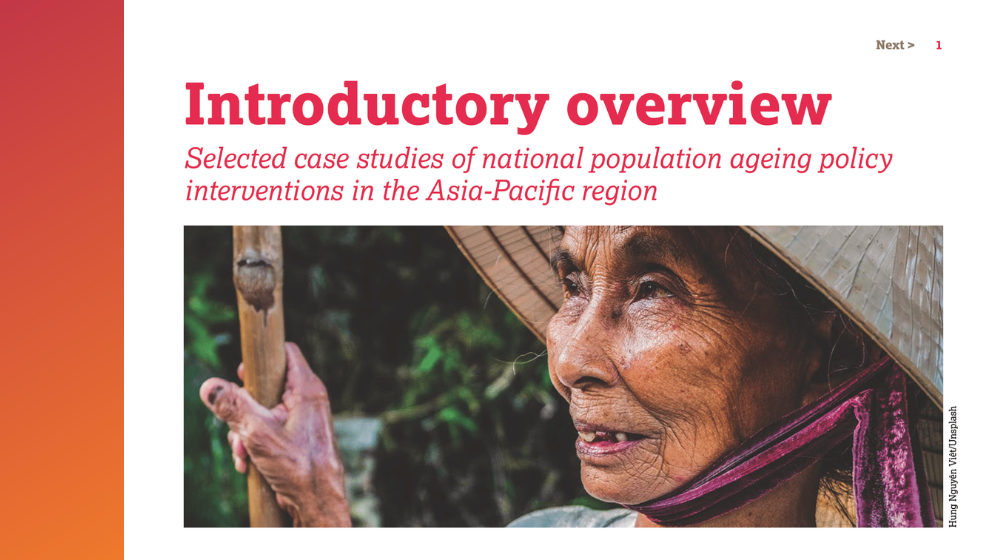 Selected case studies of national population ageing policy interventions in the Asia-Pacific region