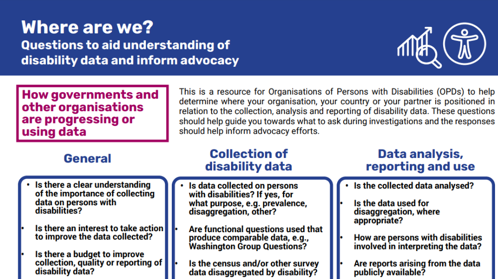 Where are we? Questions to aid understanding of disability data and inform advocacy