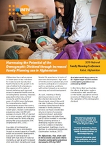 Harnessing The Potential Demographic Dividend in Afghanistan Through Increased Family Planning Use