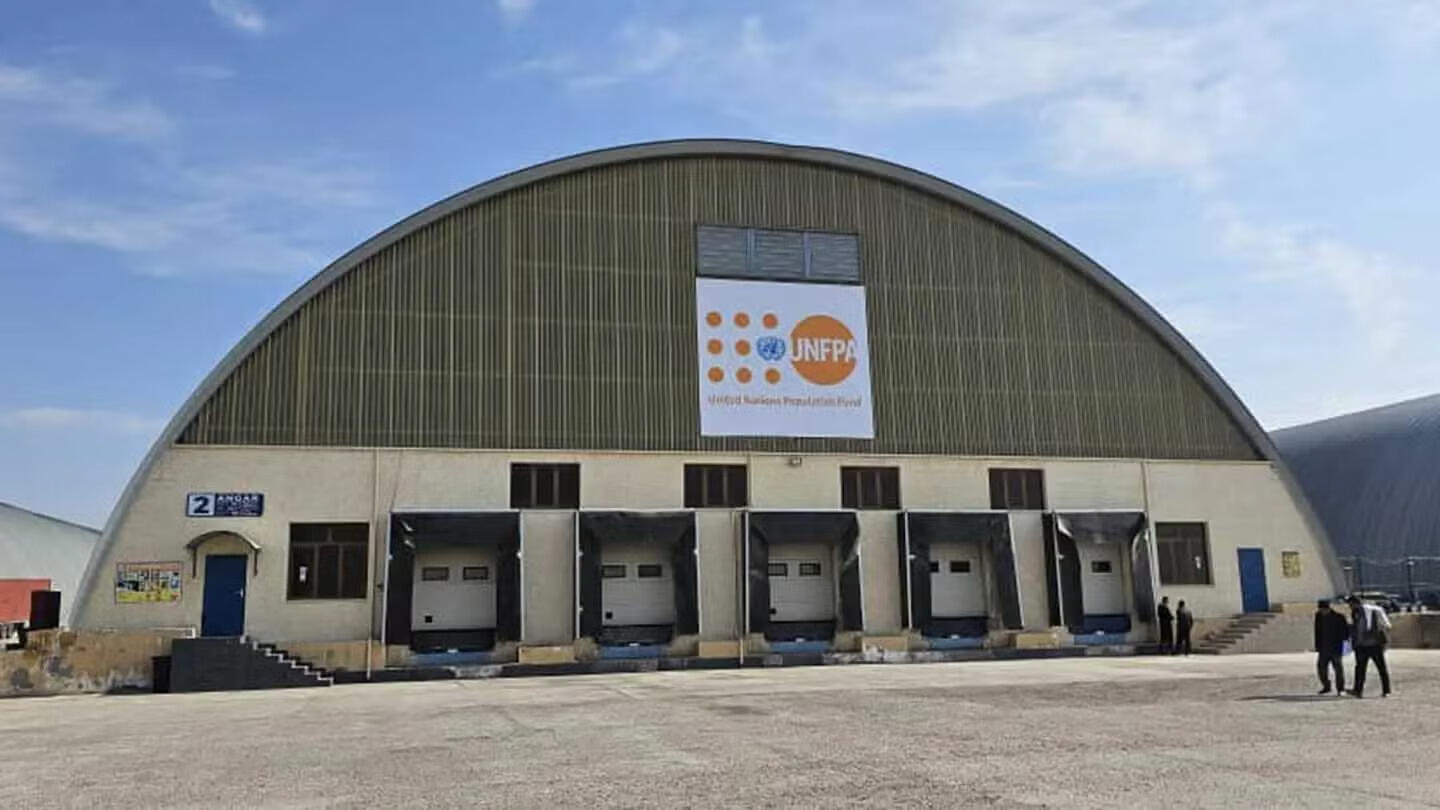 The UNFPA warehouse at the Termez Cargo Center in Uzbekistan.