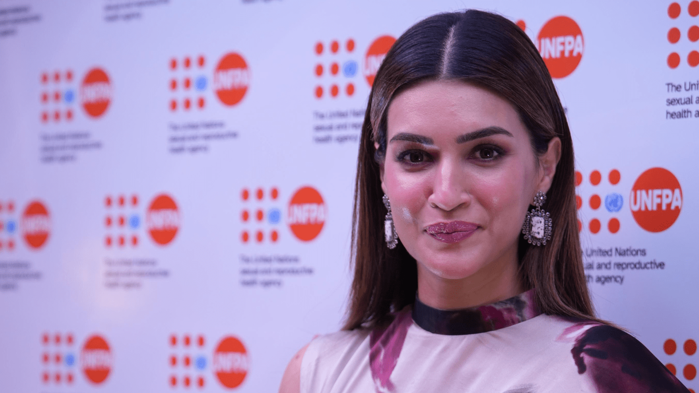 Kriti Sanon at the conferment event today in Mumbai where she was annouced as UNFPA India's Honorary Ambassador for Gender Equality, 01 Sep 2025