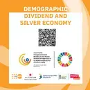 Poster of the event stating the title Demographic Dividend and Silver Economy