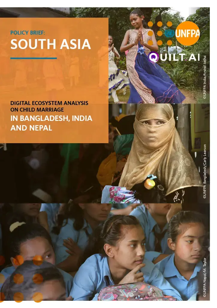Policy brief cover: Digital Ecosystem Analysis on Child Marriage in South Asia