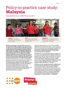Malaysia: Policy-in-practice case study