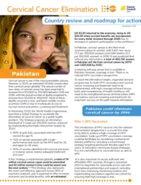 Pakistan: Cervical Cancer Elimination - Country Review & Roadmap for Action