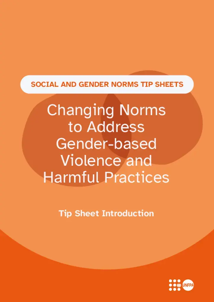 Changing Norms to Address Gender-based Violence and Harmful Practices - Tip Sheet Introduction